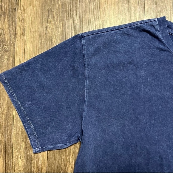 NWT Double Zero Men’s Dark Blue Crew Neck Short Sleeves Tee Shirt Size M - Picture 5 of 9